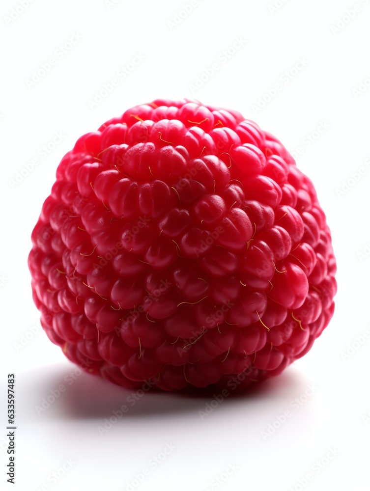 3d fruit raspberry white background 3d fruit raspberry white background