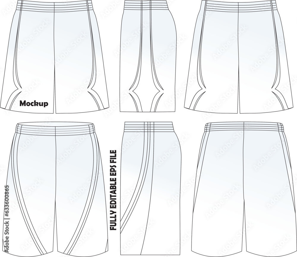 Basketball Shorts Mock ups Stock Vector Adobe Stock