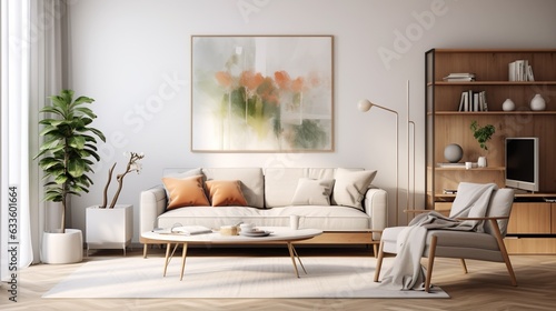 Modern living room interior and sofa © arthyeon