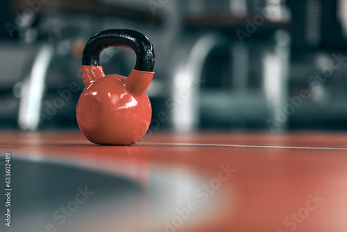 Fototapeta Naklejka Na Ścianę i Meble -  Russian kettlebell in a gym.