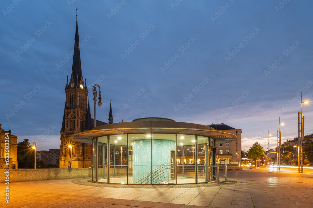 The so called Theaterplatz or Theatre Square, in Chemnitz, Germany