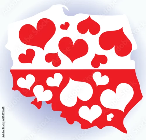 Obraz white and red composition with white and red hearts