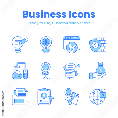 Check this creatively designed business vectors set, easy to use and download