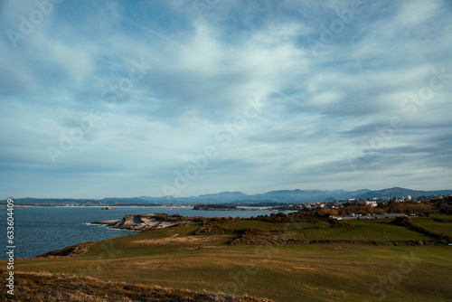 Nice view of the coast of Santander beach photo