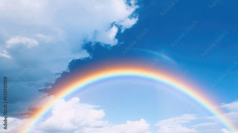 A vibrant rainbow stretching across, Background, Illustrations, HD