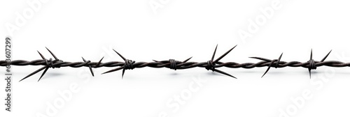 A barbed wire isolated on white background