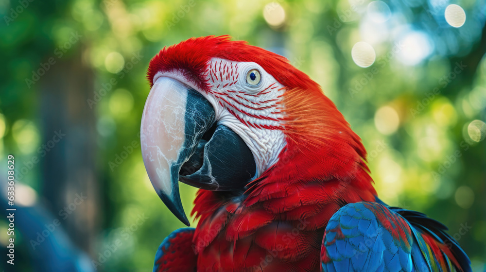 scarlet macaw bright background, Professional photos