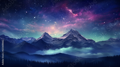 Galaxy nature aesthetic background