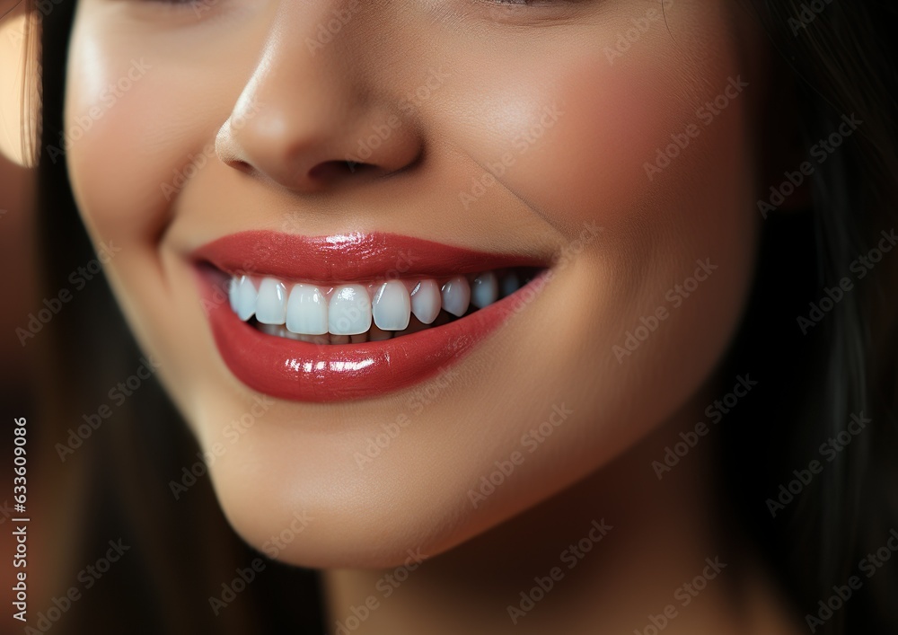 Radiant Smile: Captivating Woman Model Beaming with Perfectly White Teeth. Generative A Radiant Smile: Captivating Woman Model Beaming with Perfectly White Teeth. Generative A