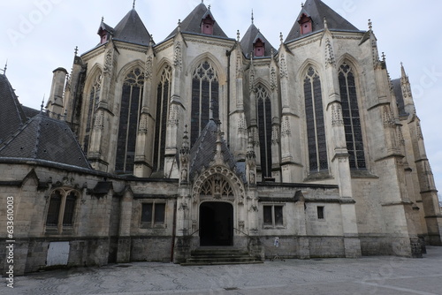 Gothic church facade.