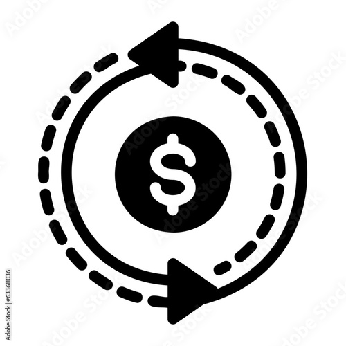refund glyph icon
