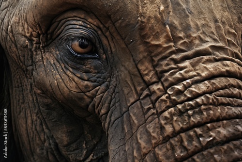 close-up of a charging bull elephants face