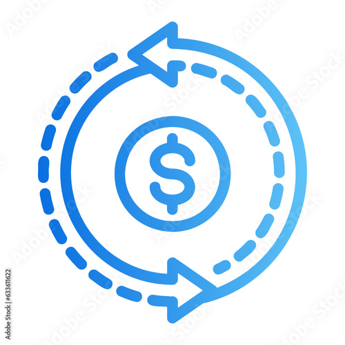 refund gradient icon