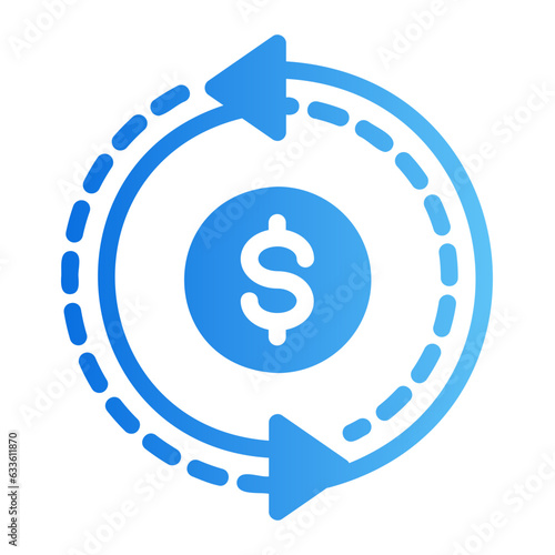 refund gradient icon