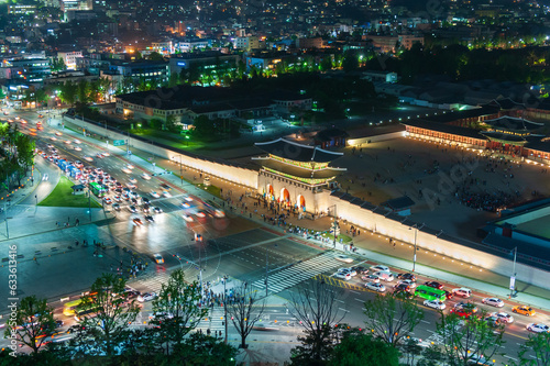 Tapety artystyczne 서울 광화문 경복궁 야경