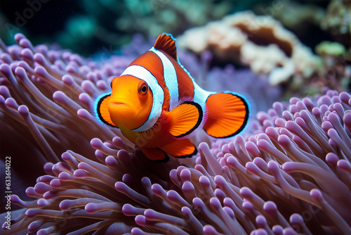 clownfish on coral reef © bojel