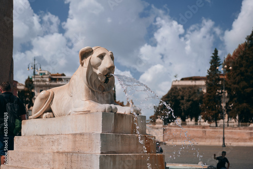 Canvas Print Piazza del popolo (people's square) in Rome, Italy