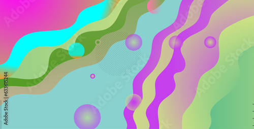 abstract colorful background with waves emplate banner with gradient color. design with liquid shape.