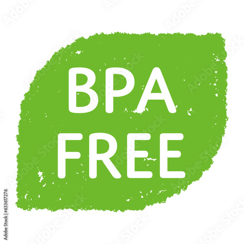 BPA Bisphenol A free green badge. Vector flat icon for non toxic plastic.