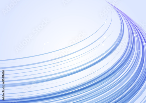 青のなめらかなウェーブ背景