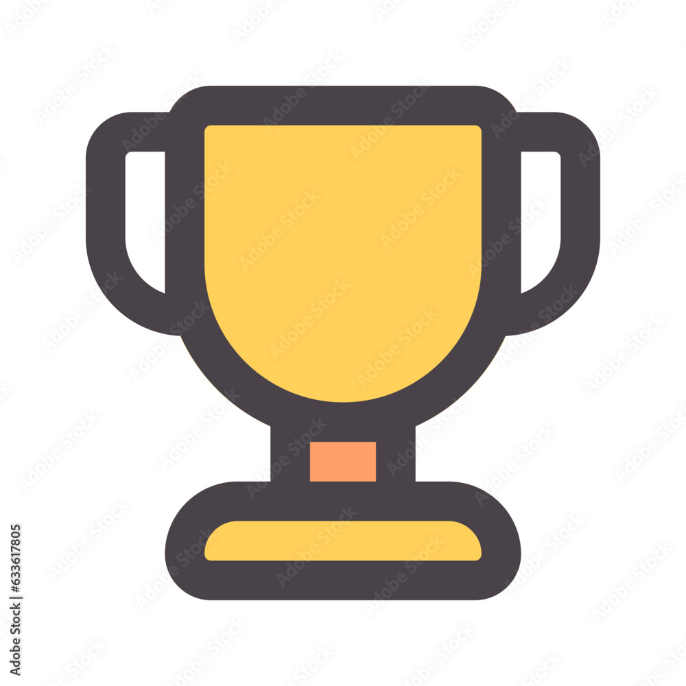 trophy flat line icon trophy flat line icon