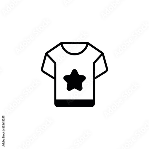 Custom T Shrit icon design with white background stock illustration
