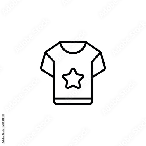 Custom T Shrit icon design with white background stock illustration