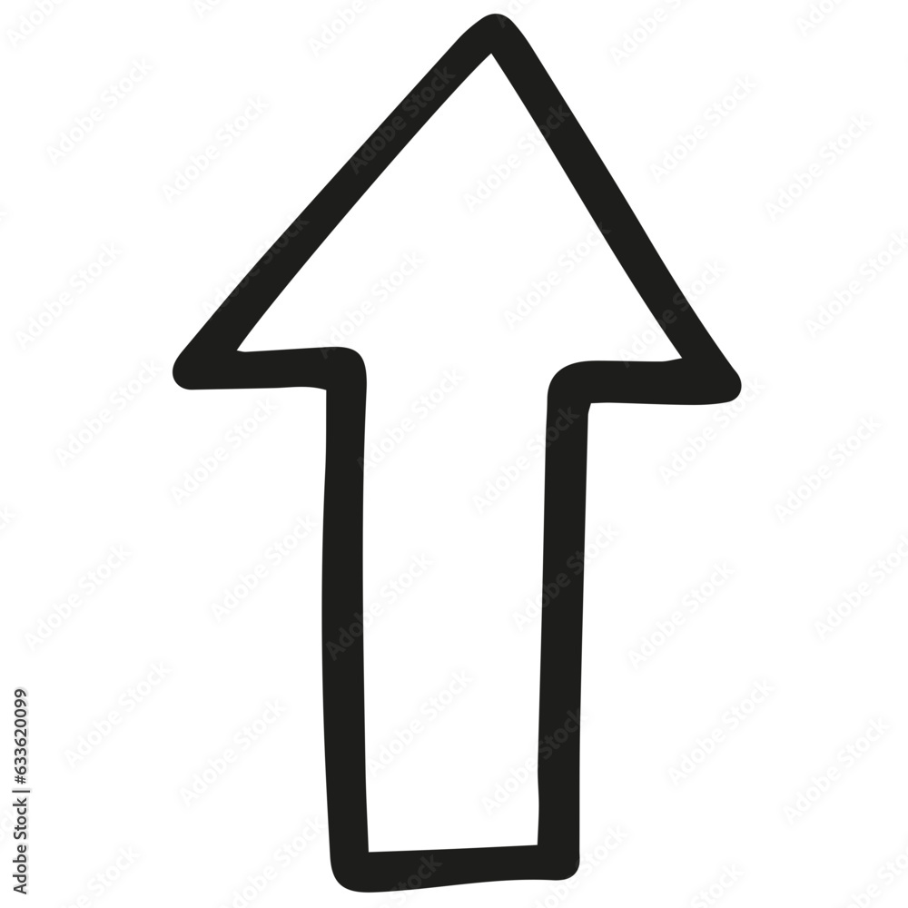 Arrow up direction sign vector art decor element Arrow up direction sign vector art decor element
