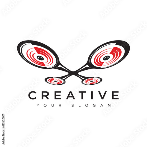 Drone logo design template
