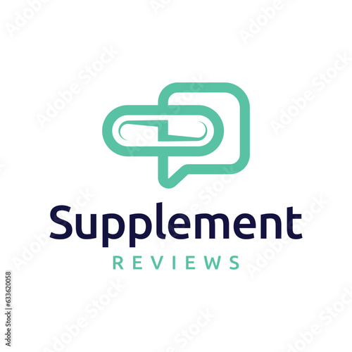 Supplement review logo design template