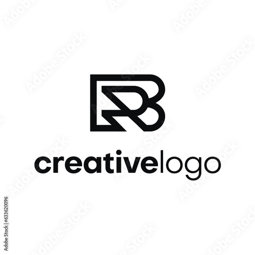 B R Letter logo design Template