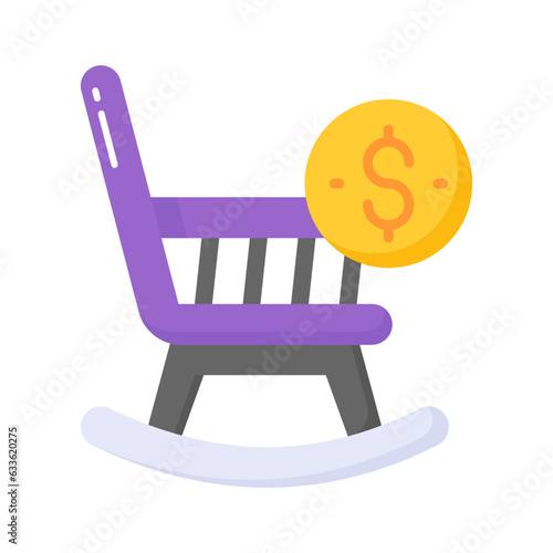 Unique icon of retirement planning, well designed vector of retirement funds