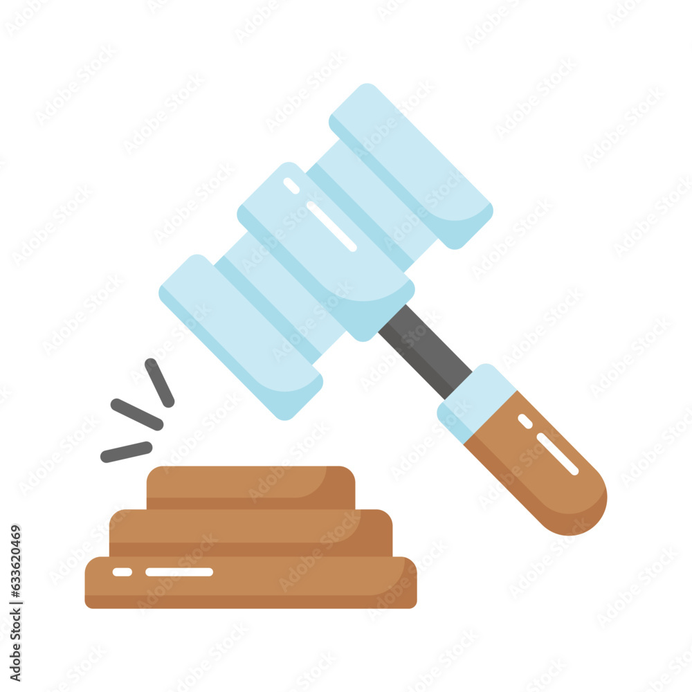 Judge hammer and gavel, insurance law icon, commercial law, legal advice for business, auction vector Judge hammer and gavel, insurance law icon, commercial law, legal advice for business, auction vector