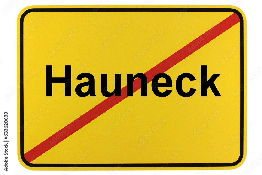 Illustration eines Ortsschildes der Gemeinde Hauneck in Hessen Illustration eines Ortsschildes der Gemeinde Hauneck in Hessen