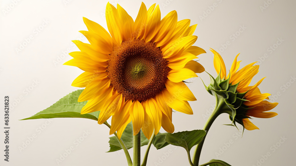 Obraz premium sunflower isolated on white