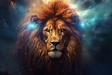 Enchanting Leo Zodiac Sign Illuminated by Celestial Light