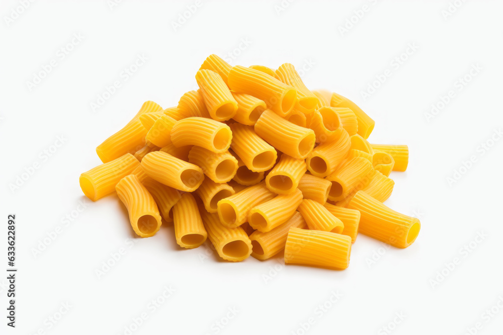 Delicious Rigatoni Pasta on a Clean White Background Delicious Rigatoni Pasta on a Clean White Background