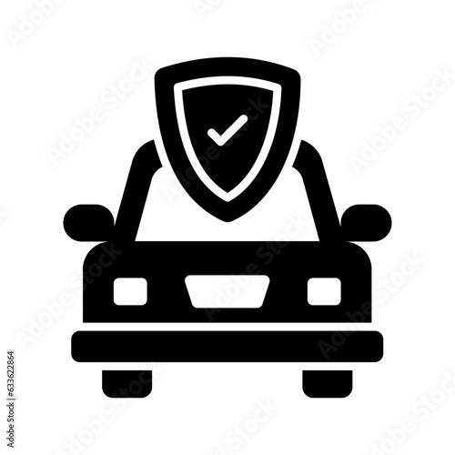 Download premium icon of car insurance, protection shield with car, car safety
