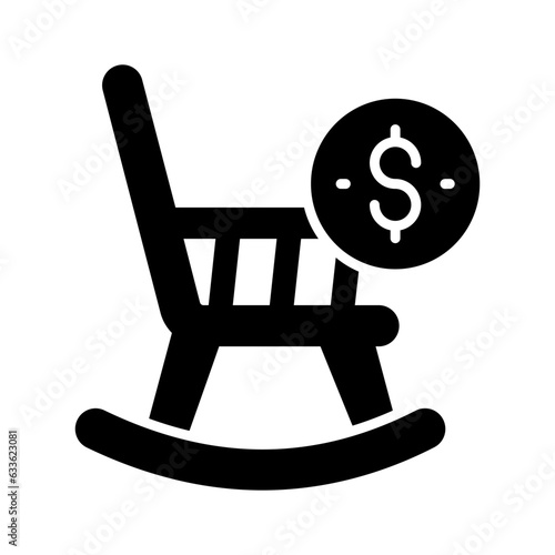 Unique icon of retirement planning, well designed vector of retirement funds