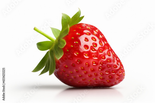 Juicy and Vibrant Strawberry Isolated on White Background