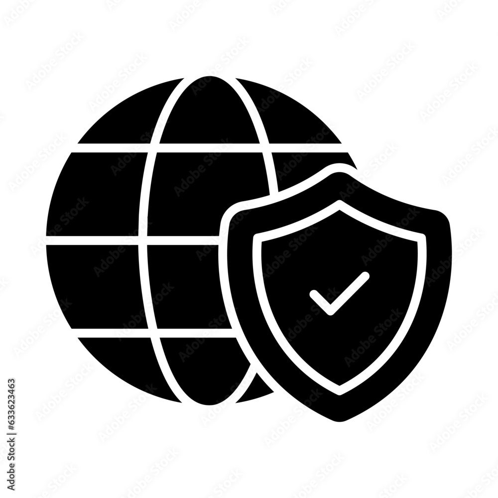 Global security icon design in modern style, visually perfect vector Global security icon design in modern style, visually perfect vector