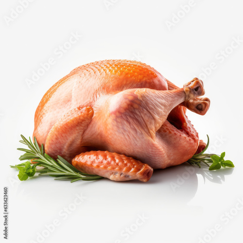 Deliciously Juicy Turkey Meat on a Clean White Background