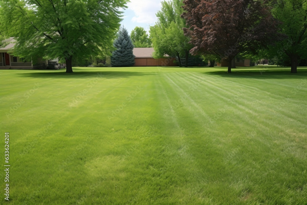comparing half-mowed and unmowed grass sections comparing half-mowed and unmowed grass sections