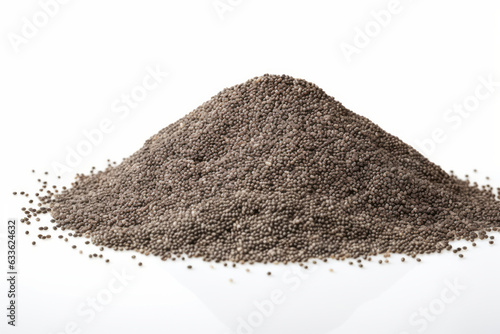 Fresh and Nutritious Chia Seeds on a Clean White Background