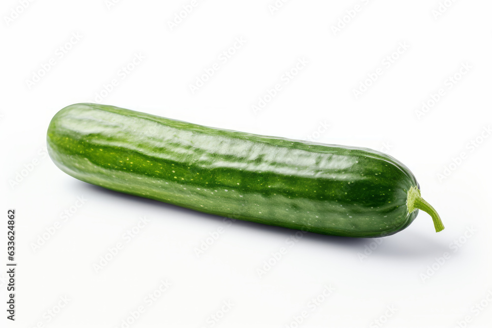 Fresh green cucumber isolated on white background Fresh green cucumber isolated on white background
