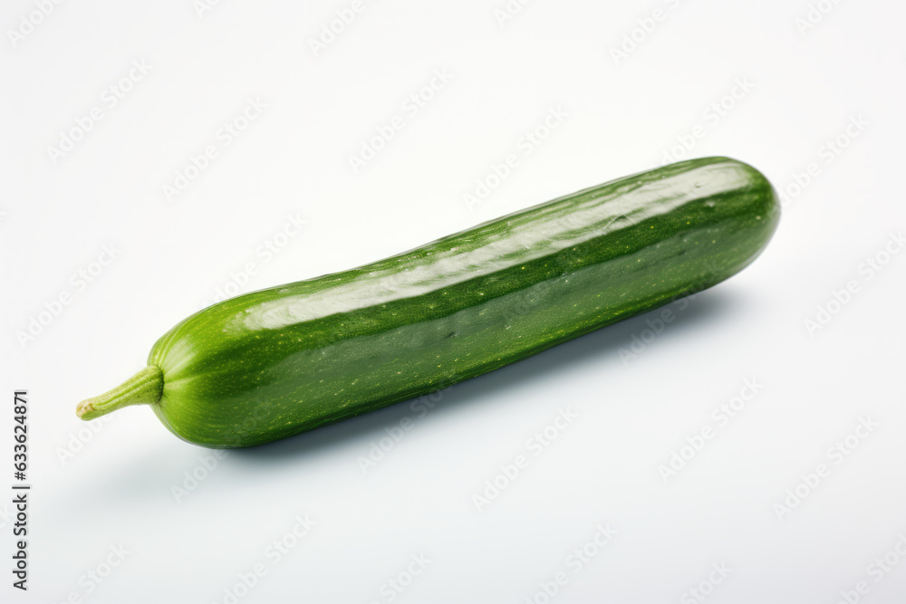 Fresh Green Cucumber Isolated on White Background Fresh Green Cucumber Isolated on White Background
