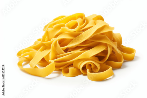 Delicious Fettuccine Pasta on a Clean White Background
