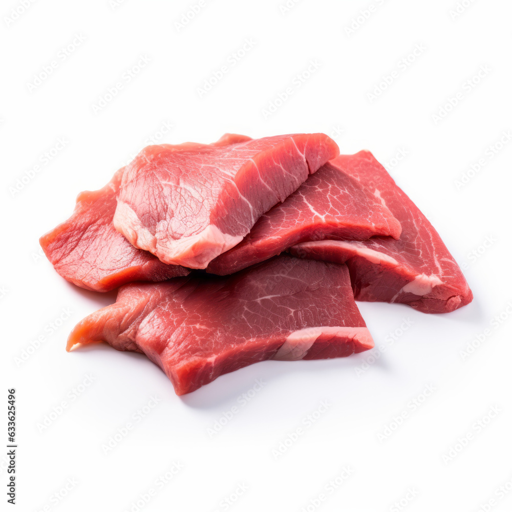 Deliciously Cooked Goose Meat on a Clean White Background Deliciously Cooked Goose Meat on a Clean White Background