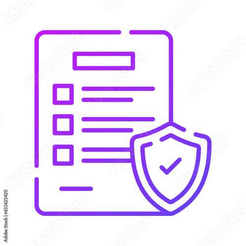 Check this beautifully design icon of insurance policy in trendy style