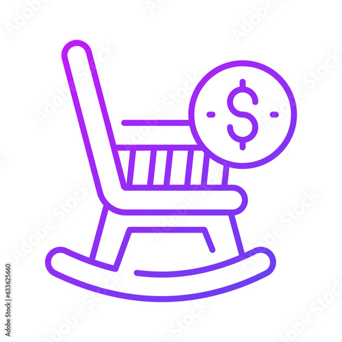 Unique icon of retirement planning, well designed vector of retirement funds